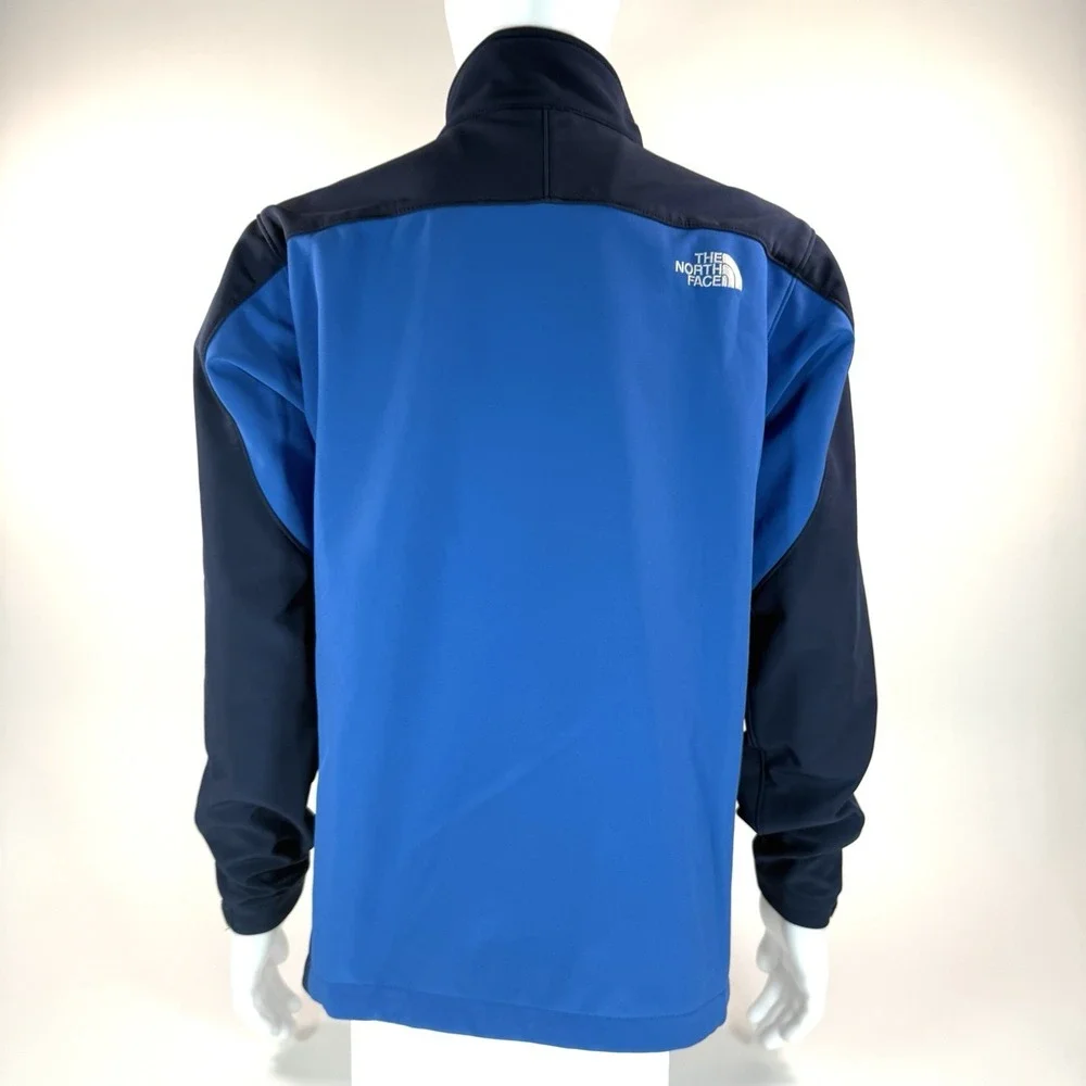 The North Face Windwall‎ Softshell Jacket Mens L Blue Fleece Full Zip